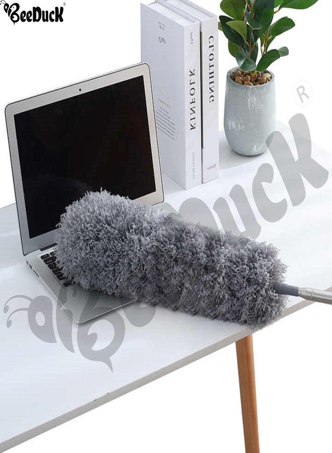 BeeDuck Microfiber Feather Duster Bendable & Extendable High Ceiling Fans Cleaning Duster with 100 inches Expandable Pole Handle Washable Duster for High Ceiling Fans (Long Fan Duster) - Image 2